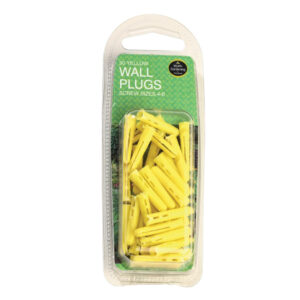 Yellow Wall Plugs Screw Sizes 4-5 (30)